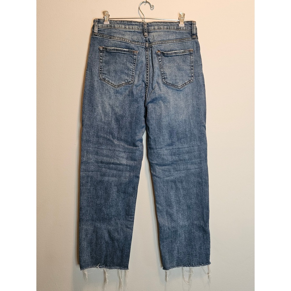 L&M Black Label Medium Wash Straight Leg Raw Hem Jeans size 11 - Picture 3 of 7